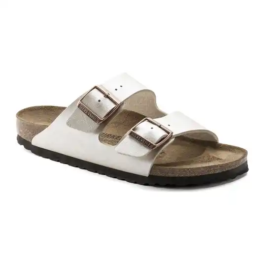 Cover image of GRACEFUL PEARL WHITE Birkenstock Arizona Birko-Flor Narrow Women's
