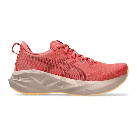 Cover image of DARK PINK CLAY/RUBBLE RED Asics Novablast 5 Women's
