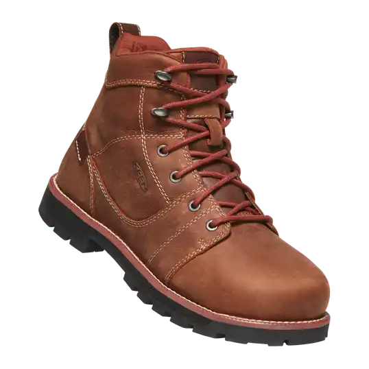 Cover image of GINGERBREAD/BLACK Keen Utility 6" Seattle Waterproof Aluminum Toe Women's
