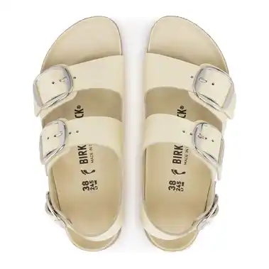 Image 3 of Birkenstock Milano Big Buckle Natural Leather Patent Narrow Women's