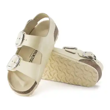 Image 5 of Birkenstock Milano Big Buckle Natural Leather Patent Narrow Women's