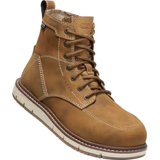 Cover image of ALMOND/GUM Keen Utility San Jose 6" Waterproof Boot Aluminum Toe Women's
