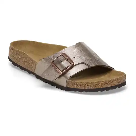 Cover image of GRACEFUL TAUPE Birkenstock Catalina Birko-Flor Narrow Women's