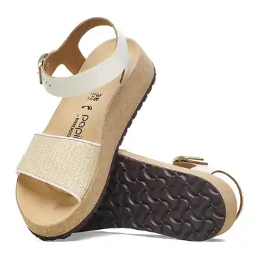 Image 2 of Birkenstock Glenda Natural Leather Synthetics Narrow Women's