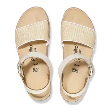 Image 3 of Birkenstock Glenda Natural Leather Synthetics Narrow Women's