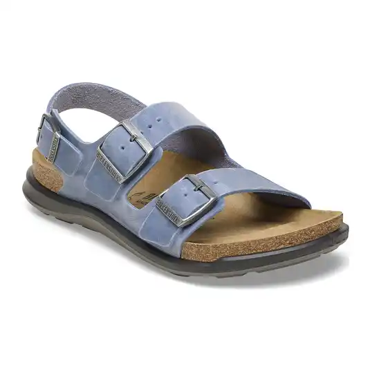 Cover image of ELEMENTAL BLUE Birkenstock Milano Rugged Oiled Leather Regular Men's