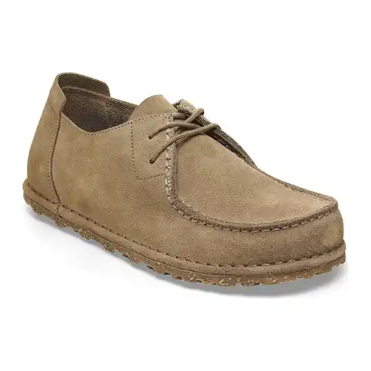 Cover image of GRAY TAUPE Birkenstock Utti Lace Suede Leather Regular Men's