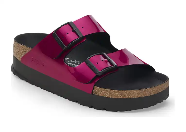 Image 1 of Birkenstock Arizona Flex Platform Birko-Flor Patent Narrow Women's
