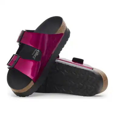 Image 2 of Birkenstock Arizona Flex Platform Birko-Flor Patent Narrow Women's