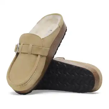 Image 2 of Birkenstock Buckley Shearling Suede Leather Narrow Women's