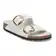 Alternate Image of High-Shine Antique White Birkenstock Arizona Hammered Big Buckle Natural Leather Patent Narrow Women's
