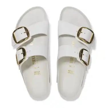 Image 3 of Birkenstock Arizona Hammered Big Buckle Natural Leather Patent Narrow Women's
