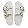 Alternate Image of High-Shine Antique White Birkenstock Arizona Hammered Big Buckle Natural Leather Patent Narrow Women's