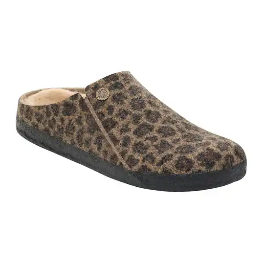 Cover image of Leo Toffee Melange Birkenstock Zermatt Shearling Wool Felt Narrow Women's