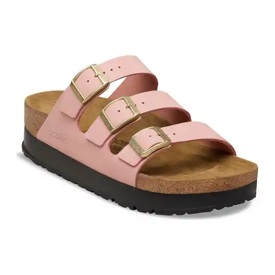 Cover image of PINK CLAY Birkenstock Florida III Flex Platform Nubuck Narrow Women's