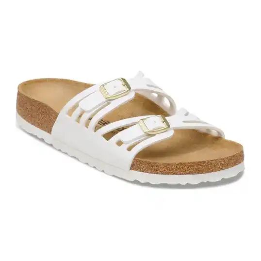 Cover image of White Birkenstock Granada Birko-Flor Narrow Women's
