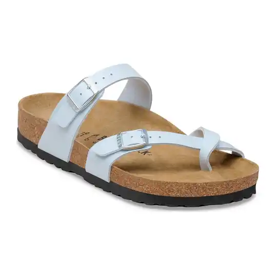 Cover image of Graceful Baby Blue Birkenstock Mayari Birko-Flor Regular Women's