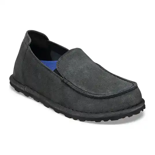Cover image of Charcoal Birkenstock Utti Slip On Suede Leather Narrow Women's