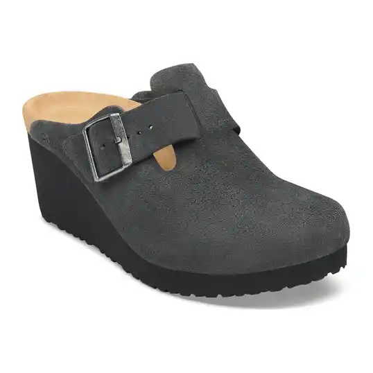Cover image of Charcoal Birkenstock Fanny Suede Narrow Women's