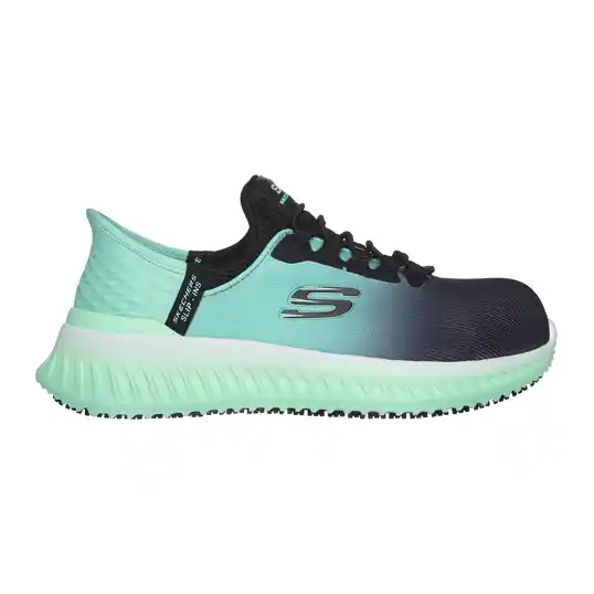 Cover image of BLACK/TEAL Skechers Slip-Ins Work Tilido Ombray Women's