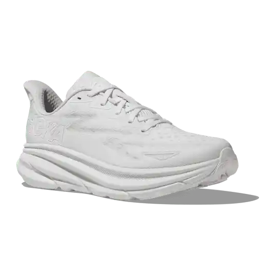 Cover image of WHITE/WHITE HOKA Clifton 9 Women's