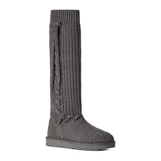 Cover image of Charcoal UGG Classic Tall Whipstitch Knit Women's