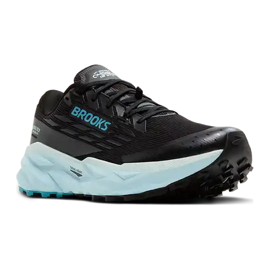 Cover image of Black/Ebony/Blue Flower Brooks Cascadia 19 GTX Women's