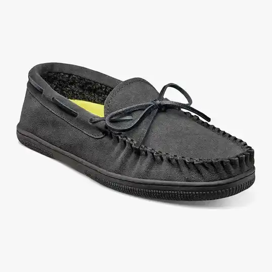 Cover image of GRY SDE Florsheim Cozzy Moc Toe Tie Slipper Men's