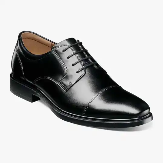 Cover image of Black Florsheim Forecast Cap Toe Oxford Men's
