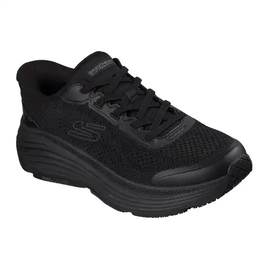 Cover image of Black Skechers Slip ins Work Slip Resistant Max Cushioning Endeavour Shouka Men's