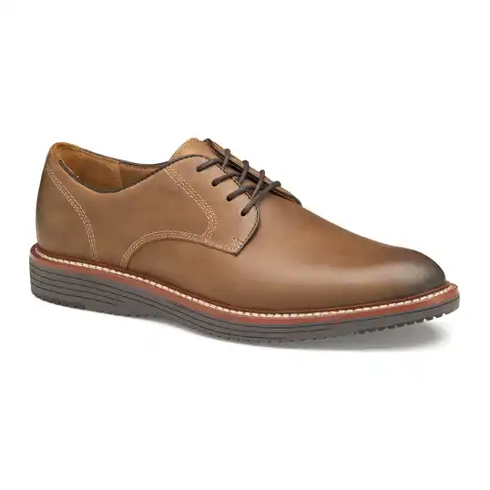 Cover image of TAN OILED Johnston & Murphy Upton Plain Toe Men's