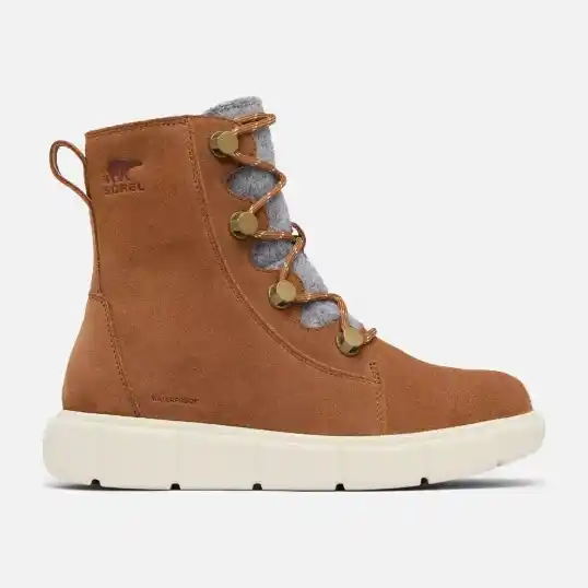 Cover image of Velvet Tan Chalk Sorel Sorel Explorer III Joan Waterproof Women's