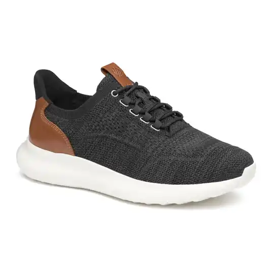 Cover image of Black Heathered Knit Johnston & Murphy Amherst 2.0 Knit Plain Toe Men's