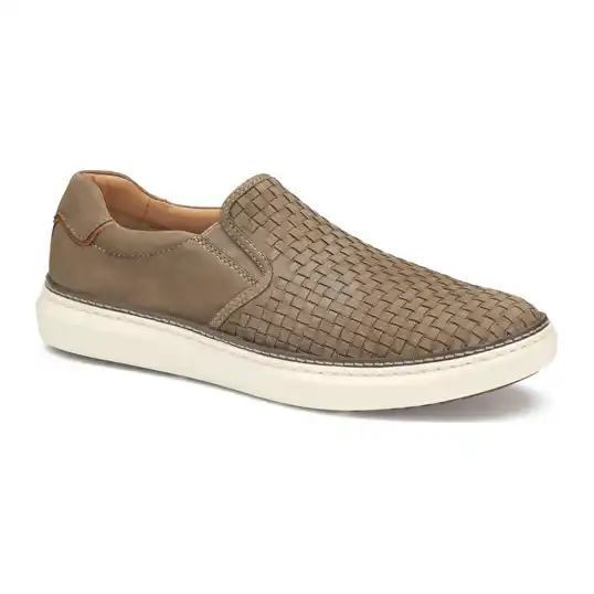 Cover image of Taupe Woven  Nubuck Johnston & Murphy McGuffey 2 Woven Slip-On Men's