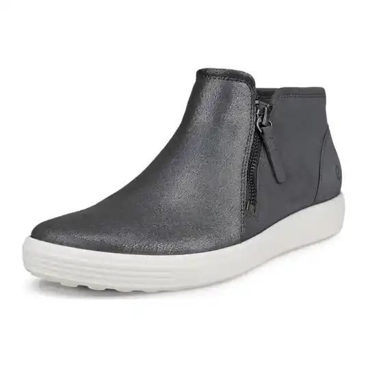 Cover image of SILVER HEAVY/MAGNET Ecco Soft 7 Side Zip Bootie Women's