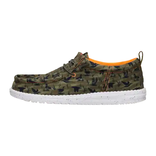 Cover image of Dark Olive/Multi Hey Dude Wally Funk Duck Print Men's