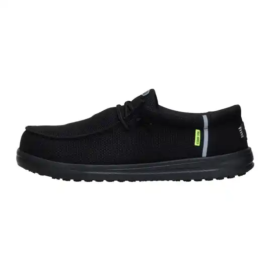 Cover image of Black/Black Hey Dude Wally Work CT Men's