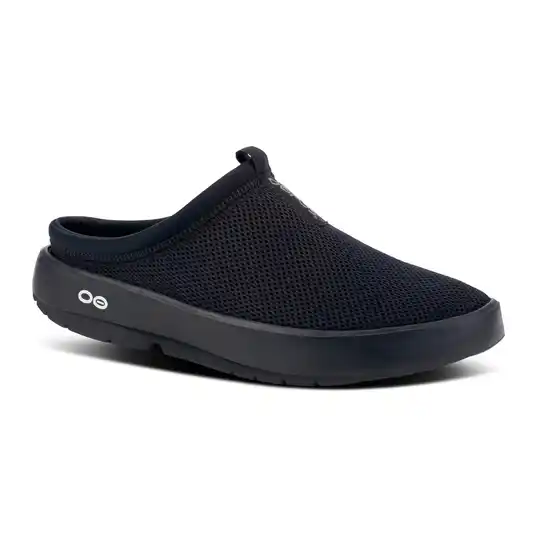 Cover image of Black Oofos OOcoozie Sport Mule Men's