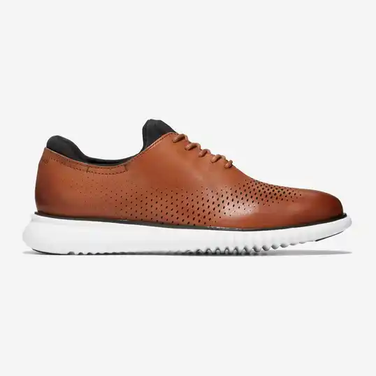Cover image of BRITISH TAN|IVORY Cole Haan 2.Zerogrand Laser Wingtip Oxford Men's