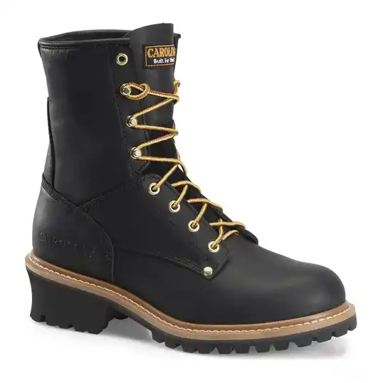 Cover image of Black Carolina Elm 8" Unlined Safety Toe Logger Men's
