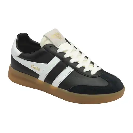 Cover image of BLACK/WHITE/GUM Gola Cyclone Leather Women's