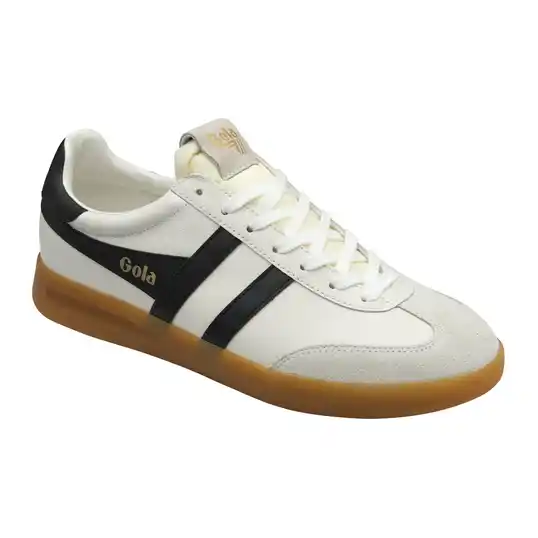 Cover image of White/Black/Gum Gola Cyclone Leather Men's