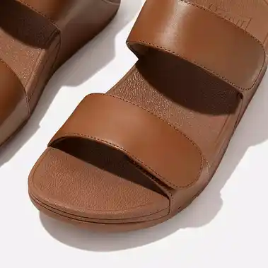 Image 2 of Fitflops Lulu Adjustable Leather Slides Sandals Women's