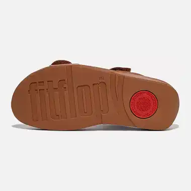 Image 4 of Fitflops Lulu Adjustable Leather Slides Sandals Women's