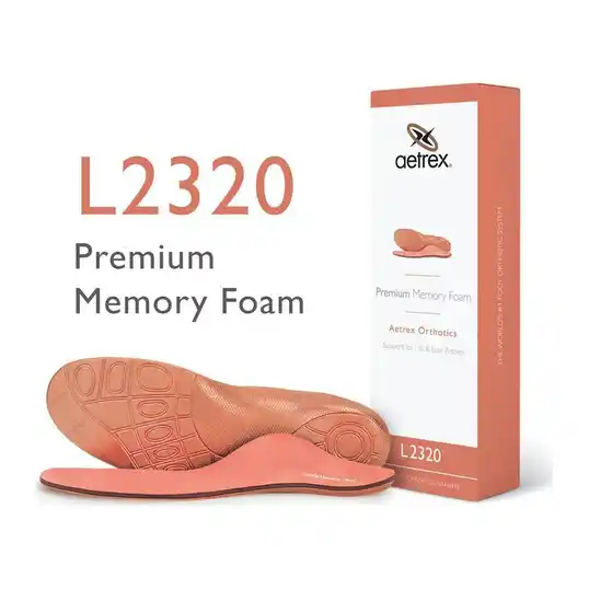 Cover image of Pink Aetrex Premium Memory Foam Flat/Low Arch Orthotics Women's