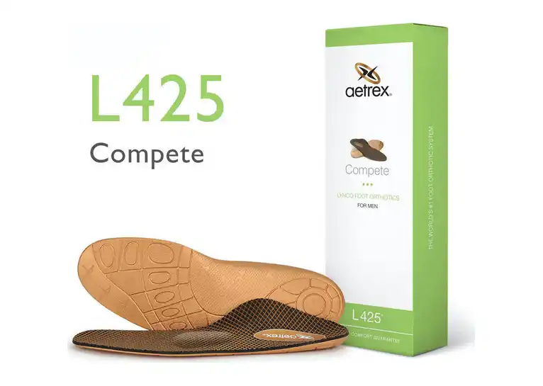 Image 1 of Aetrex Compete Posted Orthotics W/ Metatarsal Support Men's