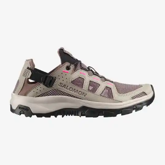 Cover image of Silver Sage/Iron/Knockout Pink Salomon Techamphibian 5 Women's