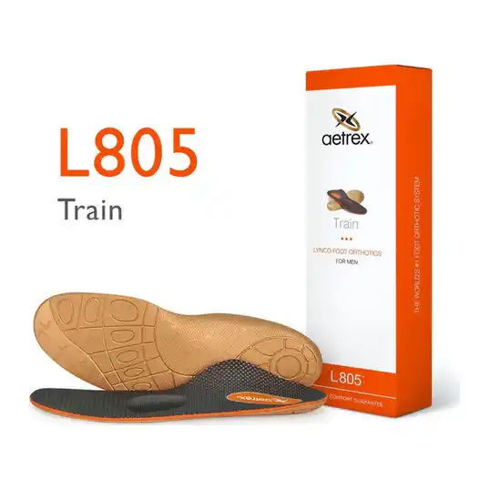 Cover image of Orange Aetrex Training Med/High Arch W/ Metatarsal Support Men's
