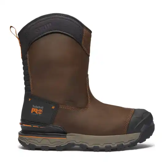 Cover image of MEDIUM BROWN Timberland Pro Pull On Boondock Ultralight Comp Toe Waterproof EH Men's