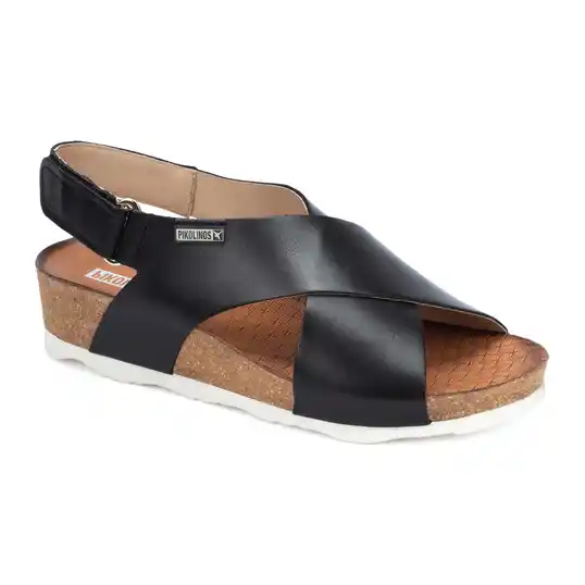 Cover image of Black Pikolinos Mahon Cross-strapped Sandals Women's